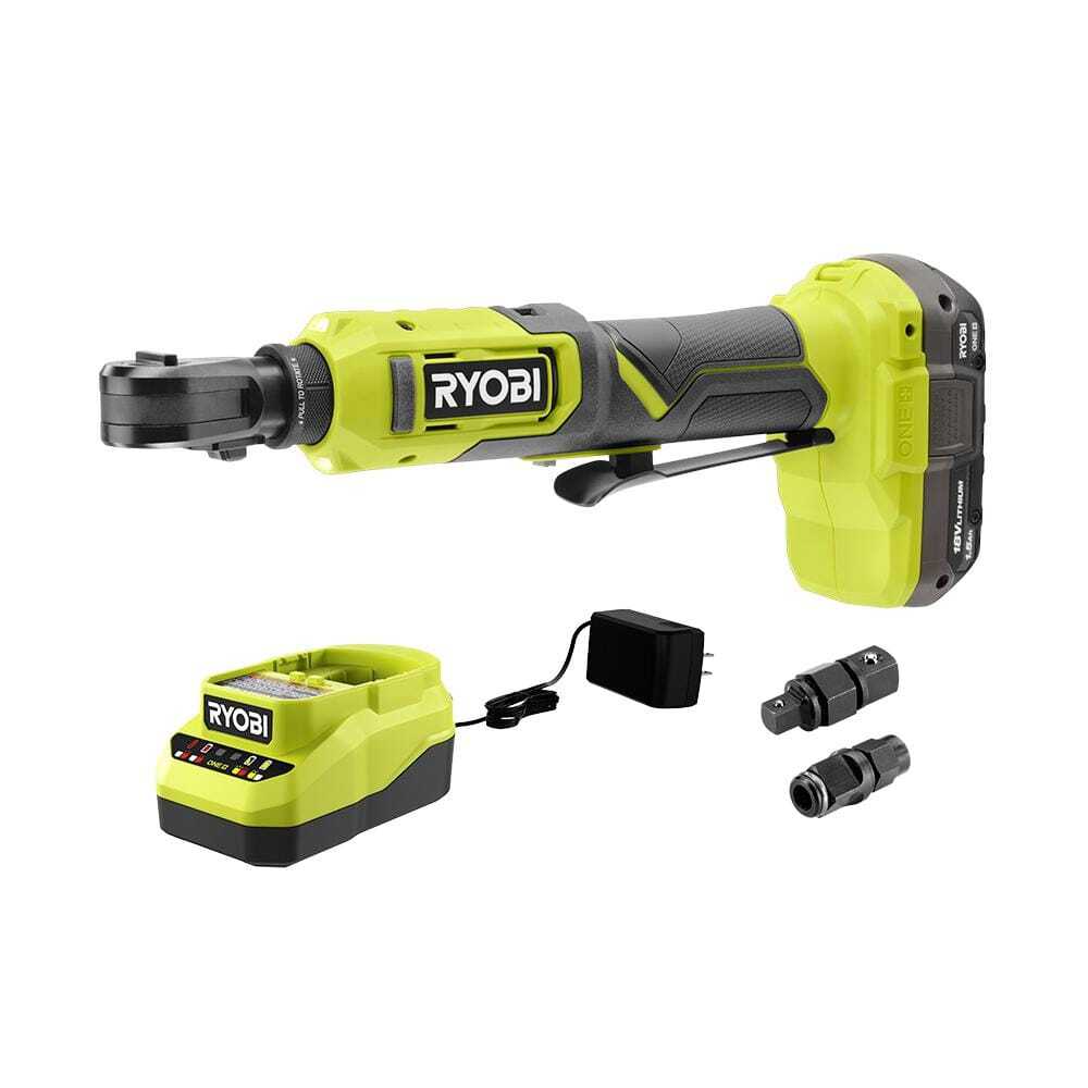 NWT RYOBI ONE+18V Cordless Multi-Size Ratchet 3/8 and 1/4 in